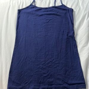 Navy blue spaghetti strap.